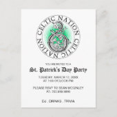 St patricks dayケルト結び目模様 インビテーションポストカード (正面)