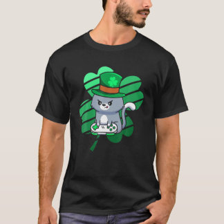 St patricks dayゲーマーキッズボーイズゲーミングレプレシャン tシャツ
