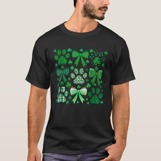 St patricks dayコケットボウドッグラバーアイリッシュガール tシャツ (正面)