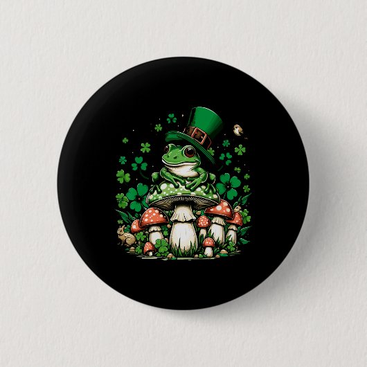 St patricks dayコテージコアエルフエステティックアンダーエム 缶バッジ (正面)