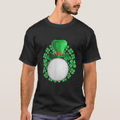 St patricks dayゴルフのクローバーメンズウィメンズキッズ tシャツ (正面)