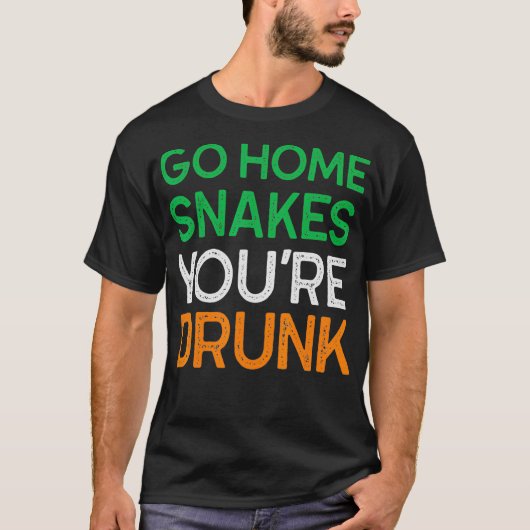 St patricks dayゴーホームスアイリおもしろいッシュ tシャツ (正面)