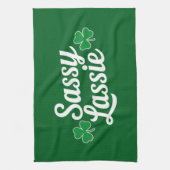 St patricks dayサッシラシアイリおもしろいッシュ キッチンタオル (縦)