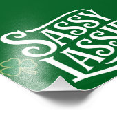 St patricks dayサッシラッシーおもしろいアイリッシュガール フォトプリント            (角)