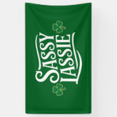 St patricks dayサッシラッシーおもしろいアイリッシュガール 横断幕 (縦)