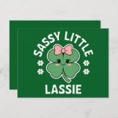 St patricks dayサッシリトルラシキッズガール ポストカード (正面/裏面)