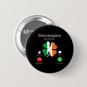 St patricks dayシェナニガン1 缶バッジ (正面&裏面)