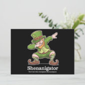 St patricks dayシェナニゲーターDabbing Leprechaun 招待状 (スタンド正面)
