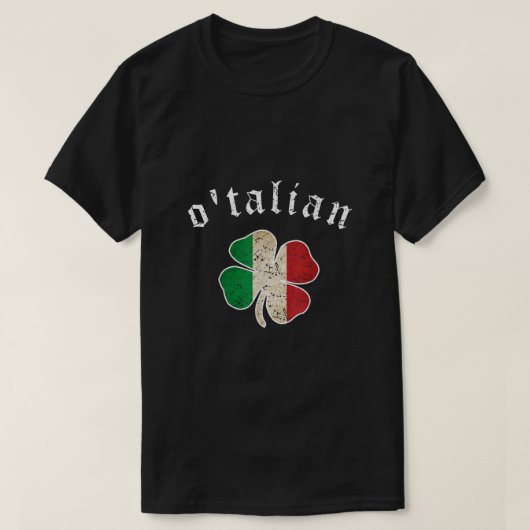 St patricks dayシャツアイリッシュオタリアンイタリアシャムロック tシャツ (デザイン正面)