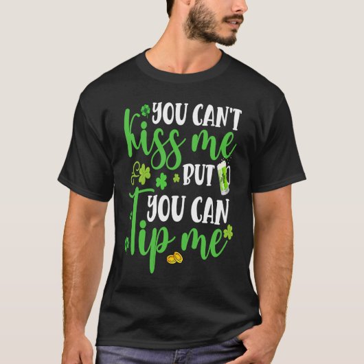 St patricks dayシャツウエートレスバーテンダーウェイターティ tシャツ (正面)