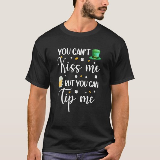St patricks dayシャツウエートレスバーテンダーウェイターティ tシャツ (正面)