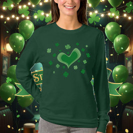 St patricks dayシャツ | シャムロックの長袖 tシャツ