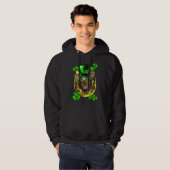 St patricks dayシャムロおもしろいックスラッキーカウハイファーH パーカ (正面フル)