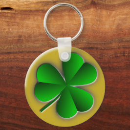 St patricks dayシャムロクラシックックラウンドキーチェーン キーホルダー