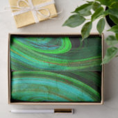 ST PATRICKS DAYシャムロックインブルーグリーンフラクタル 薄葉紙 (ギフト)