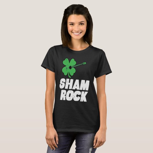 St patricks dayシャムロックギターサンパティスボーイズ tシャツ (正面フル)