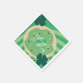 St patricks dayシャムロックドーナットグリーンリーパーティー スタンダードカクテルナプキン (角)