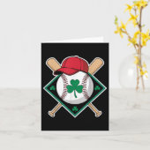 St patricks dayシャムロックベースボールアイリ子供へッシュB カード (黄色い花)