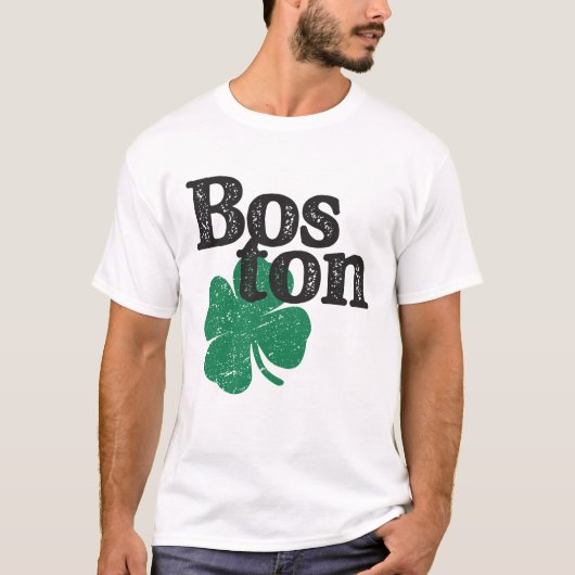 St patricks dayシャムロックマサチューセッツ州 tシャツ (正面)