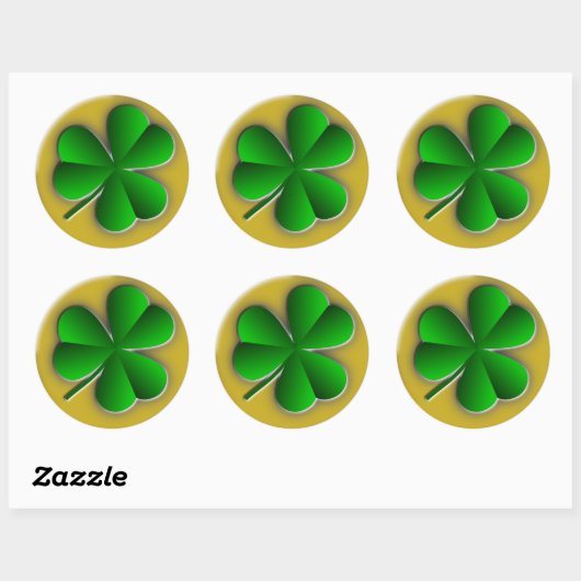 St patricks dayシャムロックラウンドスティッカー ラウンドシール (シート)