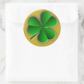 St patricks dayシャムロックラウンドスティッカー ラウンドシール (バッグ)