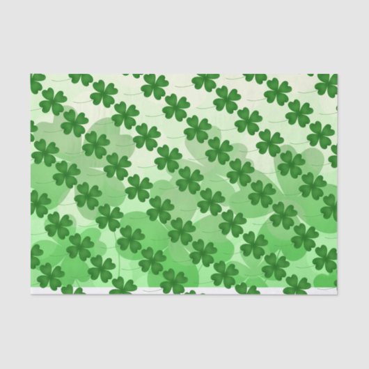 St patricks dayシャムロック模様 薄葉紙 (正面)