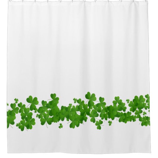 St patricks dayシャムロック シャワーカーテン (正面)