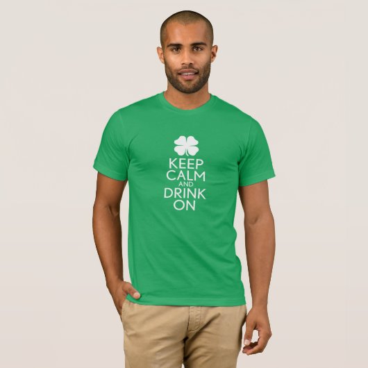 St patricks dayシャムロ保ック – Calm Drink On Tシャツ (正面フル)