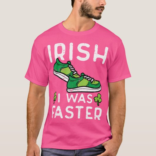 St patricks dayシューズ・アイリッシュIが速走い Tシャツ (正面)