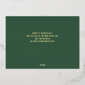 st patricks dayシンプルシャムロック家族4写真 箔シーズンカード (裏面)