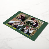 st patricks dayシンプルシャムロック家族4写真 箔シーズンカード (回転した状態)