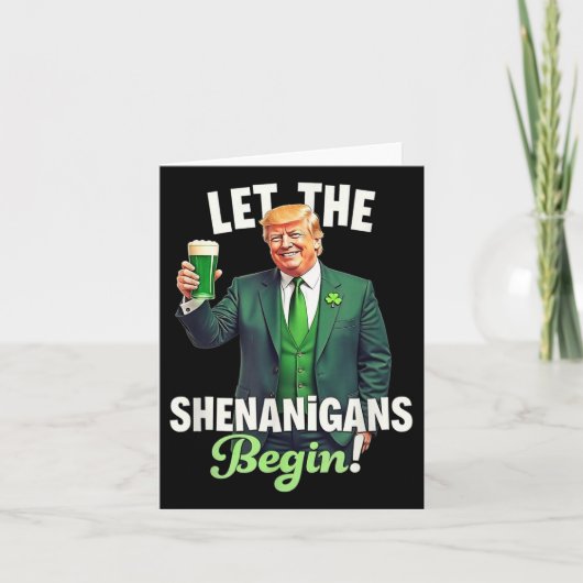 St patricks dayシーナニガンがトランプを始める カード (正面)