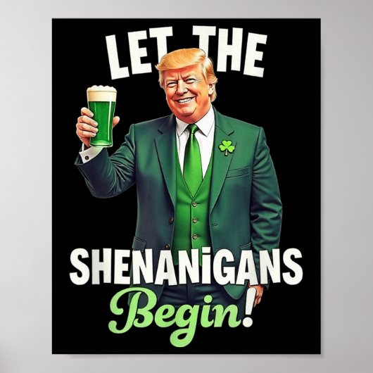 St patricks dayシーナニガンがトランプを始める ポスター (正面)