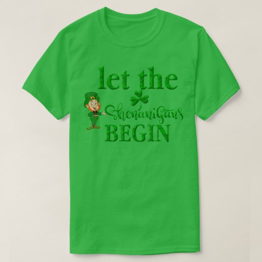 St patricks dayシーナニガンが2022年の沙河を始めよう tシャツ (デザイン正面)