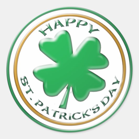 St patricks dayシール ラウンドシール (正面)