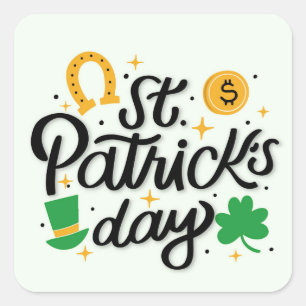 St patricks dayスクエアステッカー スクエアシール
