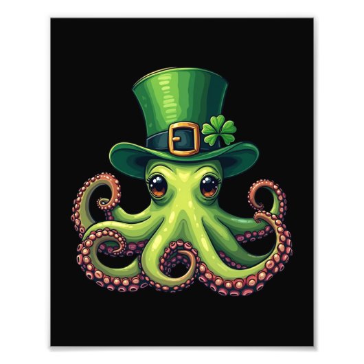 St patricks dayタコかわいいサンパティ フォトプリント            (正面)