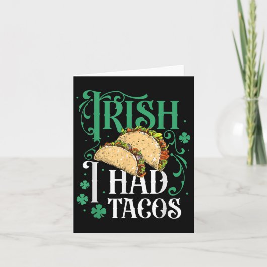 St patricks dayタコスおもしろいアイリッシュアイリッシュタコス カード (正面)