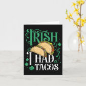 St patricks dayタコスおもしろいアイリッシュアイリッシュタコス カード (黄色い花)