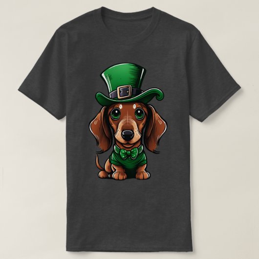 St patricks dayダシュント17マーチウィーナードッグ tシャツ (デザイン正面)