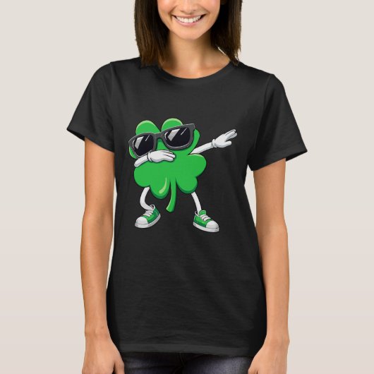 St patricks dayダビングシャムロおもしろいック少年少女 tシャツ (正面)