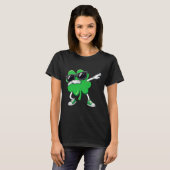 St patricks dayダビングシャムロおもしろいック少年少女 tシャツ (正面フル)