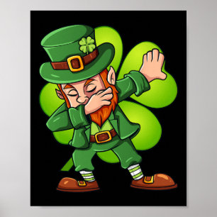 St patricks dayダビングレプレシャンクローバーボーイズギール ポスター
