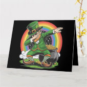 St patricks dayダビングレプレシャンダブダンス カード (黄色い花)