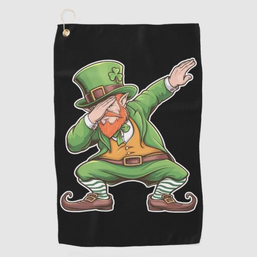 St patricks dayダブダビングレプレシャンinグリーン ゴルフタオル (正面)