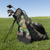 St patricks dayダブダビングレプレシャンinグリーン ゴルフタオル (グリーン)