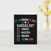 St patricks dayチェックリスト飲 カード (黄色い花)