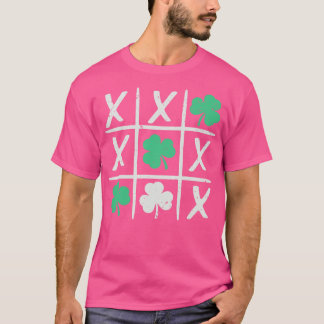St patricks dayティックタックトーラッキーシャムロック tシャツ