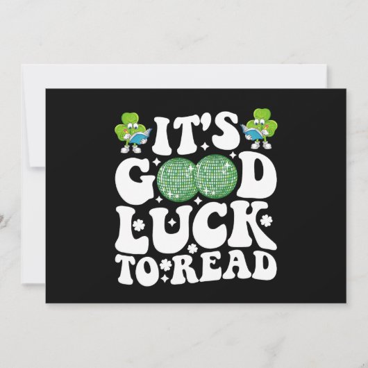 st patricks dayディスコ読ボールは運がいい 招待状 (正面)