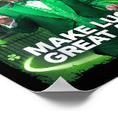 St patricks dayトランプの帽子がラッキーメイク ポスター (角)
